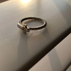 Diamond Cross Toe Ring